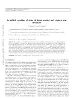 A unified equation of state of dense matter and neutron star structure
