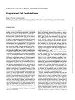 Programmed Cell Death in Plants