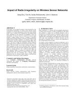 Impact of Radio Irregularity on Wireless Sensor Networks