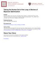 Taking the Human Out of the Loop: A Review of Bayesian Optimization