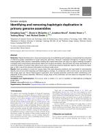 Genome analysis Identifying and removing haplotypic duplication in primary genome assemblies