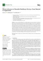 Recent Advances in Wearable Healthcare Devices: From Material to Application