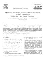Developing fundamental principles for teacher education programs and practices