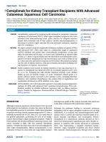 Cemiplimab for Kidney Transplant Recipients With Advanced Cutaneous Squamous Cell Carcinoma
