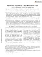 Spectrum of Mutations in Long-QT Syndrome Genes KVLQT1, HERG, SCN5A, KCNE1, and KCNE2