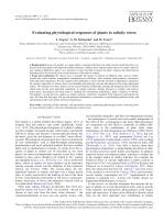 Evaluating physiological responses of plants to salinity stress