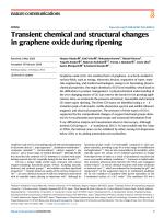 Transient chemical and structural changes in graphene oxide during ripening