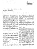 Determination of subcutaneous tumor size in athymic (nude) mice*