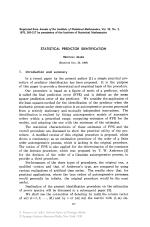 STATISTICAL PREDICTOR IDENTIFICATION