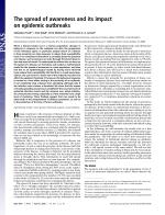 The spread of awareness and its impact on epidemic outbreaks