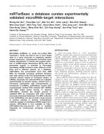 miRTarBase: a database curates experimentally validated microRNA-target interactions