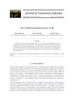 Text Mining Infrastructure in R