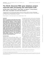 The SILVA ribosomal RNA gene database project: improved data processing and web-based tools