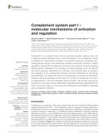Complement system part I – molecular mechanisms of activation and regulation