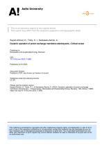 Dynamic operation of proton exchange membrane electrolyzers—Critical review