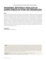 PARADIGMAS, METÁFORAS E RESOLUÇÃO DE QUEBRA-CABEÇAS NA TEORIA DAS ORGANIZAÇÕES