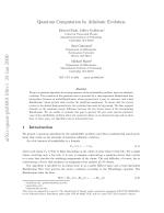 Quantum Computation by Adiabatic Evolution