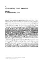 Toward a Design Science of Education