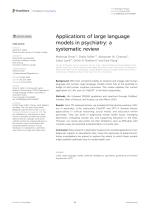 Applications of large language models in psychiatry: a systematic review
