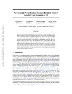 Adversarial Perturbations Cannot Reliably Protect Artists From Generative AI