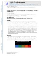 Highly Fluorescent Semiconducting Polymer Dots for Biology and Medicine