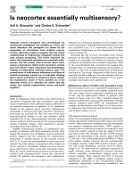Is neocortex essentially multisensory?