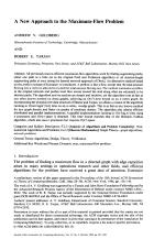 A New Approach to the Maximum-Flow Problem