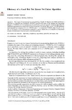 Efficiency of a Good But Not Linear Set Union Algorithm