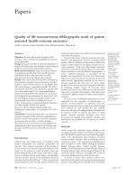 Quality of life measurement: bibliographic study of patient assessed health outcome measures