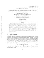 The Casimir Effect: Physical Manifestations of Zero-Point Energy