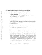 Detecting the overlapping and hierarchical community structure in complex networks