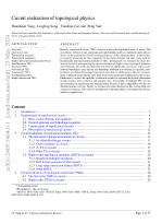 Circuit realization of topological physics
