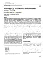 Drugs Targeting CD20 in Multiple Sclerosis: Pharmacology, Efficacy, Safety, and Tolerability