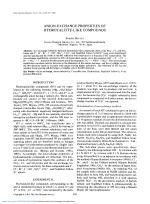 ANION-EXCHANGE PROPERTIES OF HYDROTALCITE-LIKE COMPOUNDS