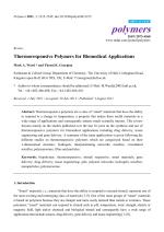 Thermoresponsive Polymers for Biomedical Applications