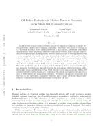 Off-Policy Evaluation in Markov Decision Processes under Weak Distributional Overlap
