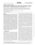 Bioinformatics challenges for genome-wide association studies