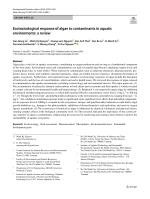 Ecotoxicological response of algae to contaminants in aquatic environments: a review