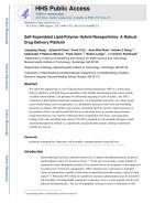 Self-Assembled Lipid-Polymer Hybrid Nanoparticles: A Robust Drug Delivery Platform