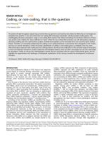 Coding, or non-coding, that is the question
