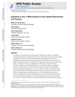Appealing to fear: A Meta-Analysis of Fear Appeal Effectiveness and Theories