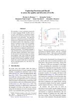 Exploring Precision and Recall to assess the quality and diversity of LLMs