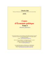 Cours d'Économie politique Tome I (Notions générales)