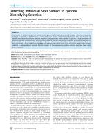 Detecting Individual Sites Subject to Episodic Diversifying Selection