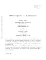 D-branes, Quivers, and ALE Instantons