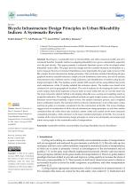 Bicycle Infrastructure Design Principles in Urban Bikeability Indices: A Systematic Review