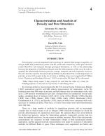 Characterization and Analysis of Porosity and Pore Structures