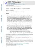 Patterns and rates of exonic de novo mutations in autism spectrum disorders