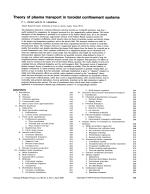 Theory of plasma transport in toroidal confinement systems