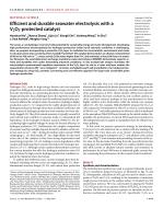 Efficient and durable seawater electrolysis with a V2O3-protected catalyst